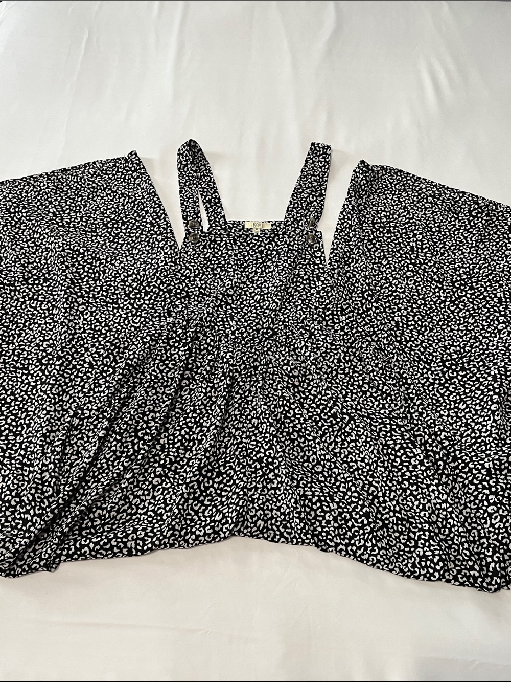 Kori Leopard Print Wide Leg Overalls w/ Pockets